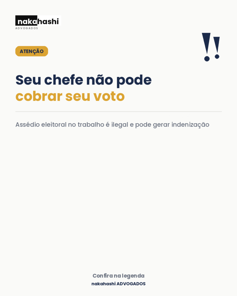 Seu chefe não pode cobrar seu voto - assédio eleitoral no trabalho