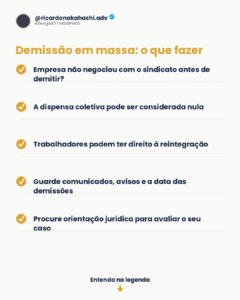 Demissão em massa sem negociação sindical pode ser considerada nula