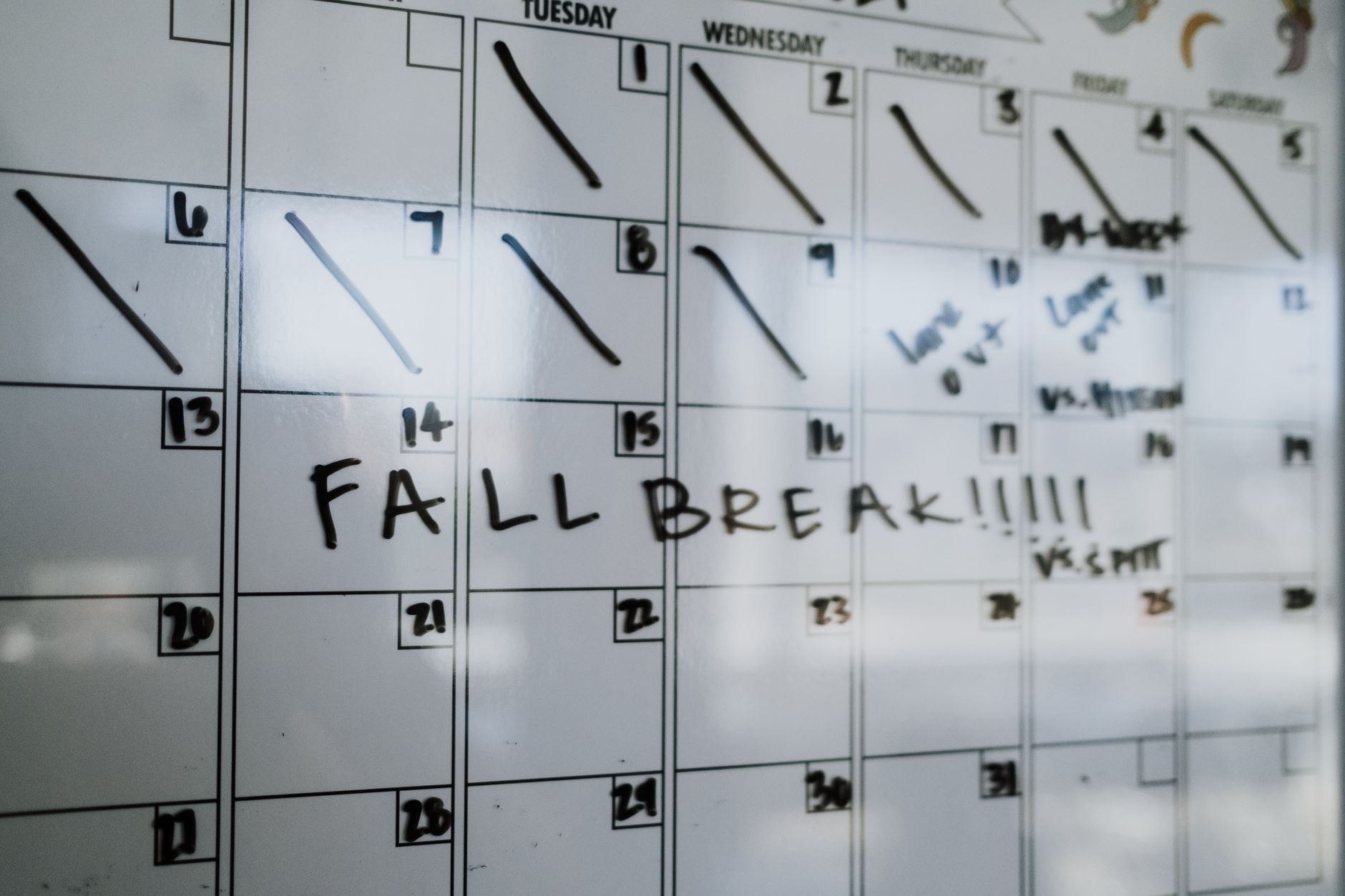 Calendário destacando período de férias para calcular férias proporcionais na demissão
