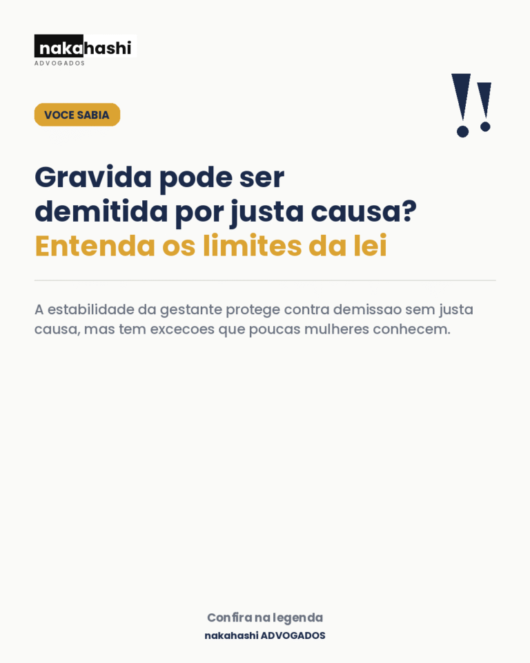 Gravida pode ser demitida por justa causa - estabilidade gestante