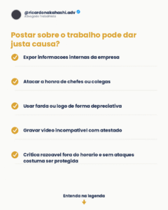 Postar sobre o trabalho nas redes sociais pode dar justa causa - TikTok e demissao