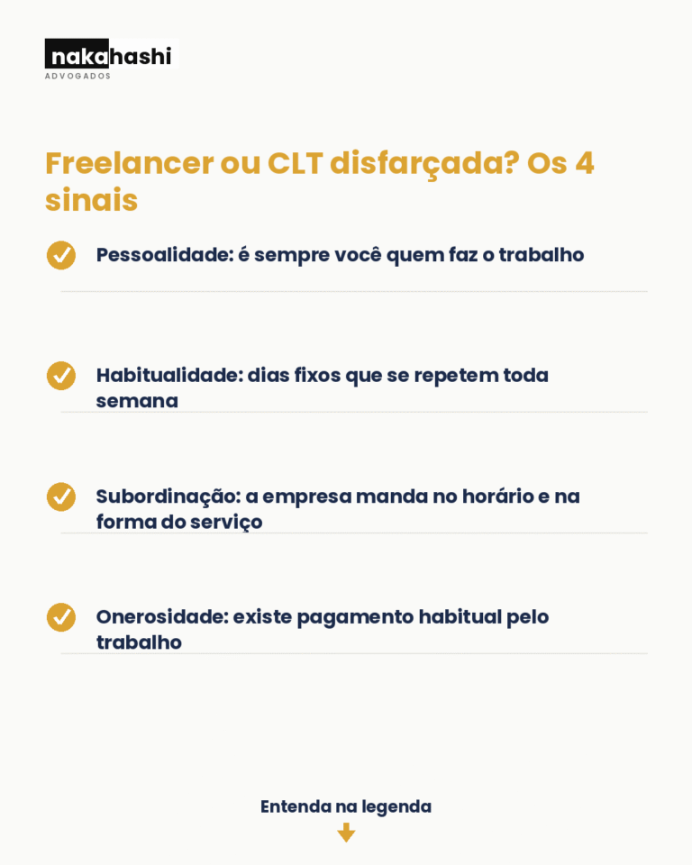 Freelancer ou CLT disfarçada? Os 4 sinais do vínculo de emprego