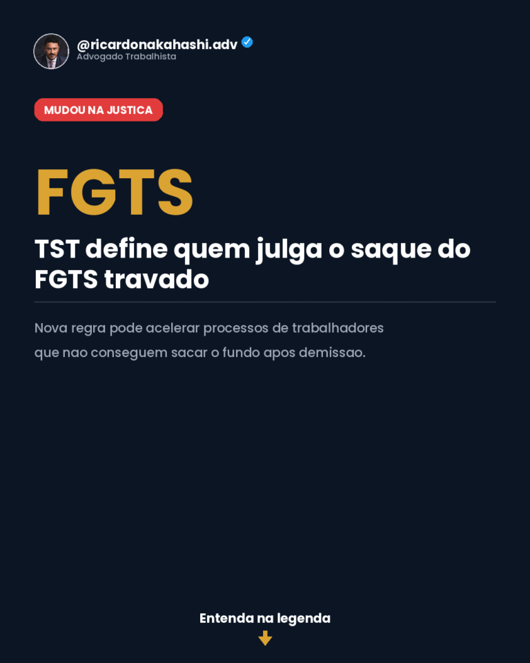 FGTS: mudanca na Justica sobre saque do fundo travado