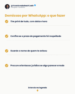 Demissao por WhatsApp: o que fazer e quais direitos o trabalhador tem
