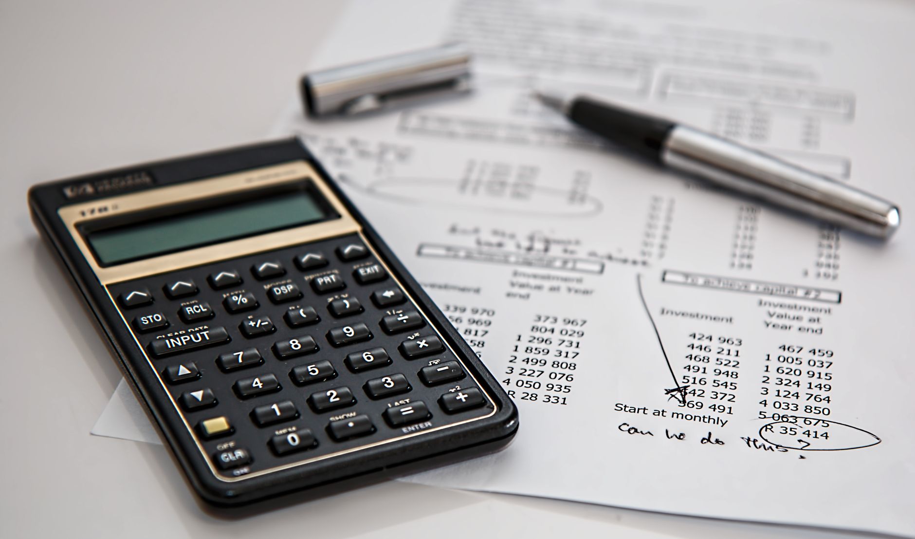 Calculadora e planejamento do orçamento