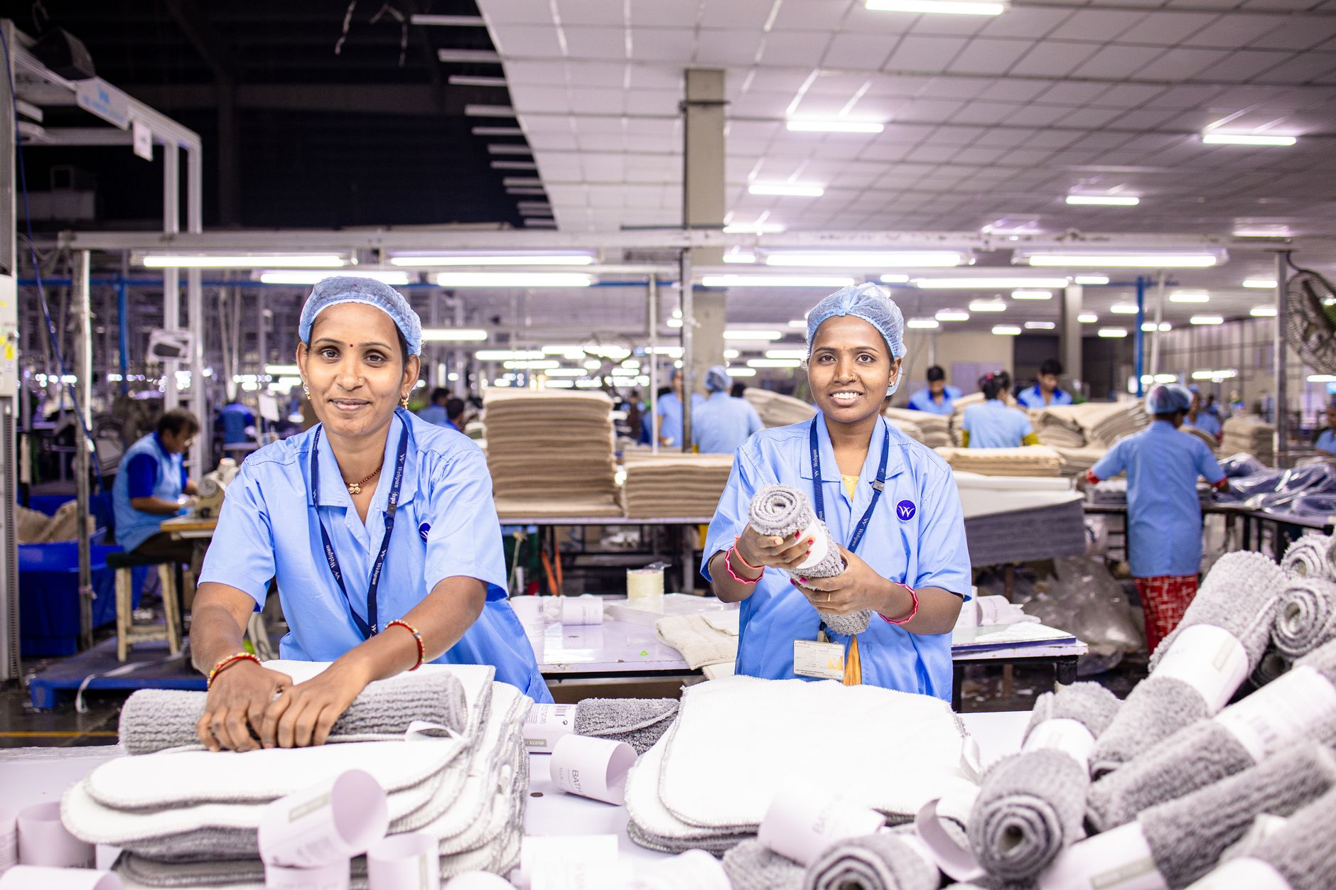 Trabalhadores de indústria em turno